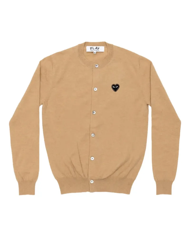 Comme des Garçons heart-embellished cardigan - Nude Nude