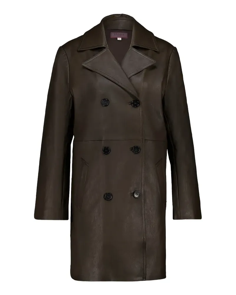Stouls Lucia leather coat - Braun Braun