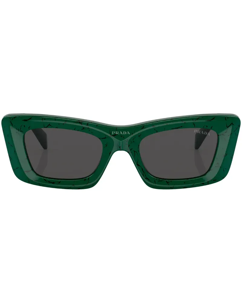Prada Sonnenbrille mit eckigem Gestell - Grün Grün