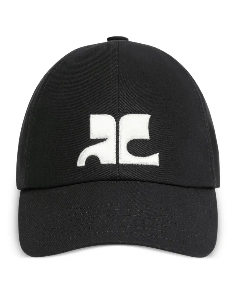 Courrèges AC logo-embroidered cap - Schwarz Schwarz