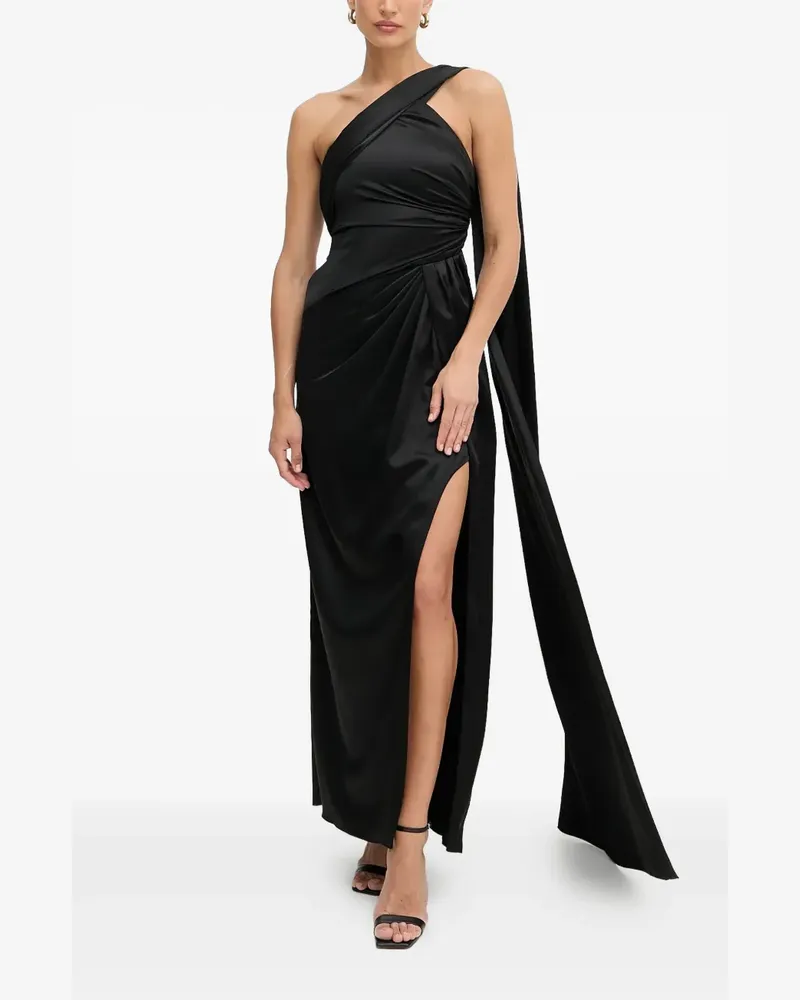 MARCIANO Los Angeles one-shoulder draped maxi dress - Schwarz Schwarz