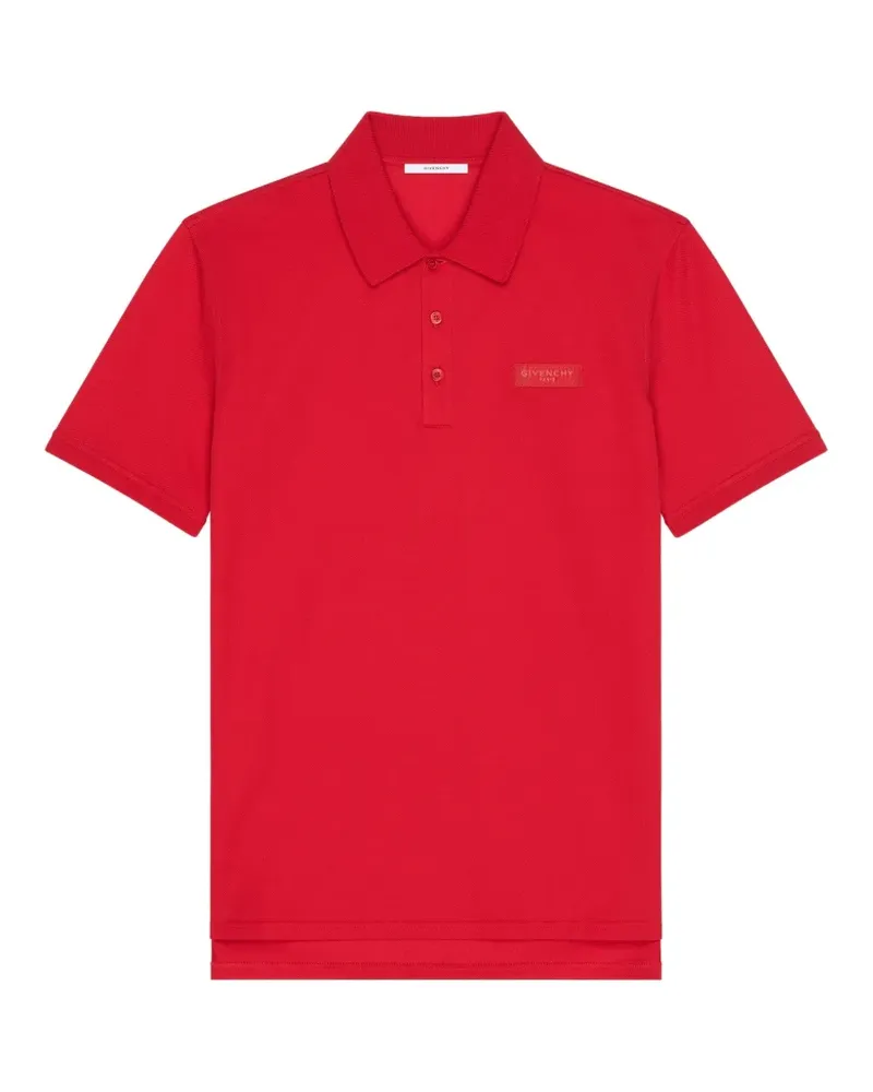 Givenchy logo-patch polo shirt - Rot Rot