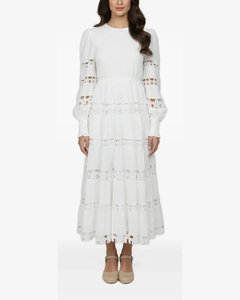 Zimmermann Primrose Daisy smocked maxi dress - Weiß Weiß