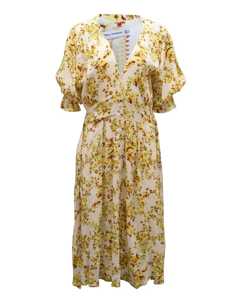 Faithfull The Brand Kleid mit Puffärmeln - Nude Nude