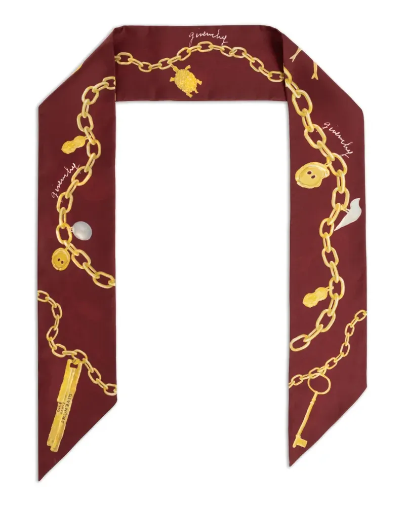Givenchy chain-print scarf - Rot Rot