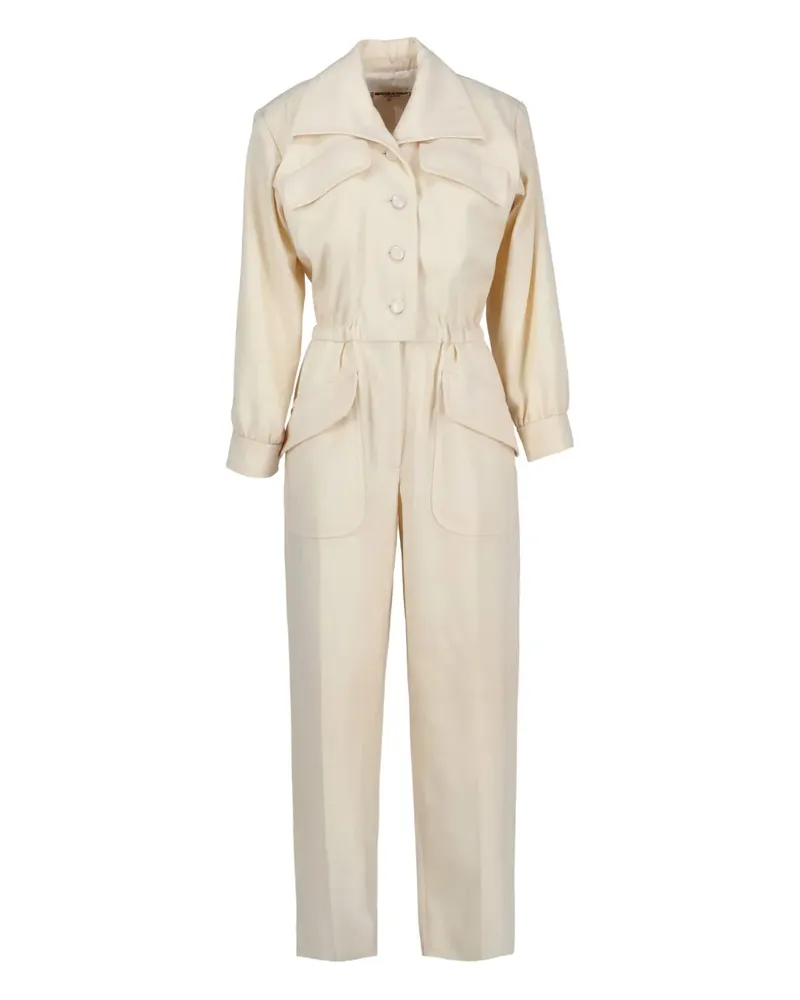 Saint Laurent Jumpsuit mit Puffärmeln - Nude Nude