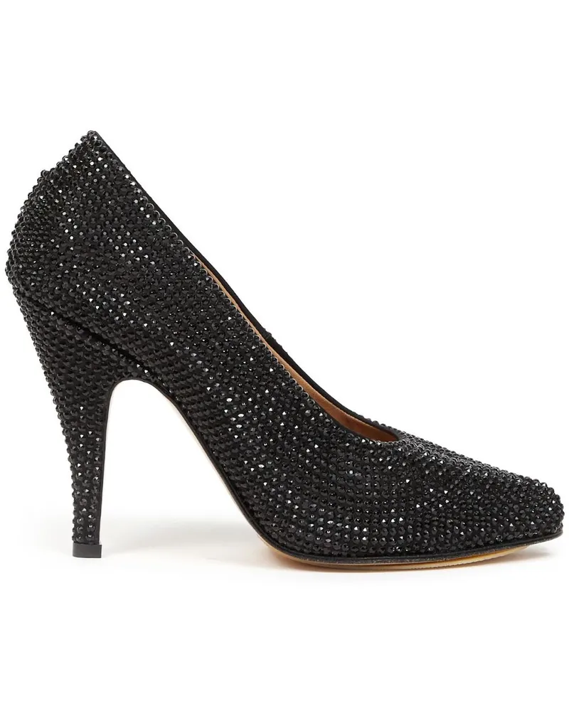 Maison Margiela Tabi Pumps 110mm mit Strassverzierung - Schwarz Schwarz