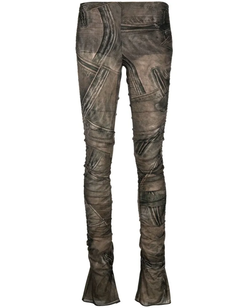 Blumarine Tief sitzende Straight-Leg-Hose - Braun Braun