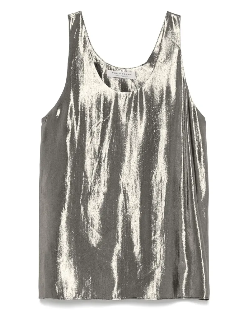 Philosophy Di Lorenzo Serafini Tanktop aus Lamé - Gold Gold