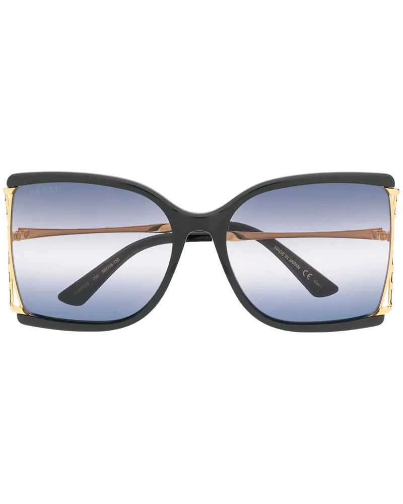 Gucci Oversized-Sonnenbrille - Schwarz Schwarz