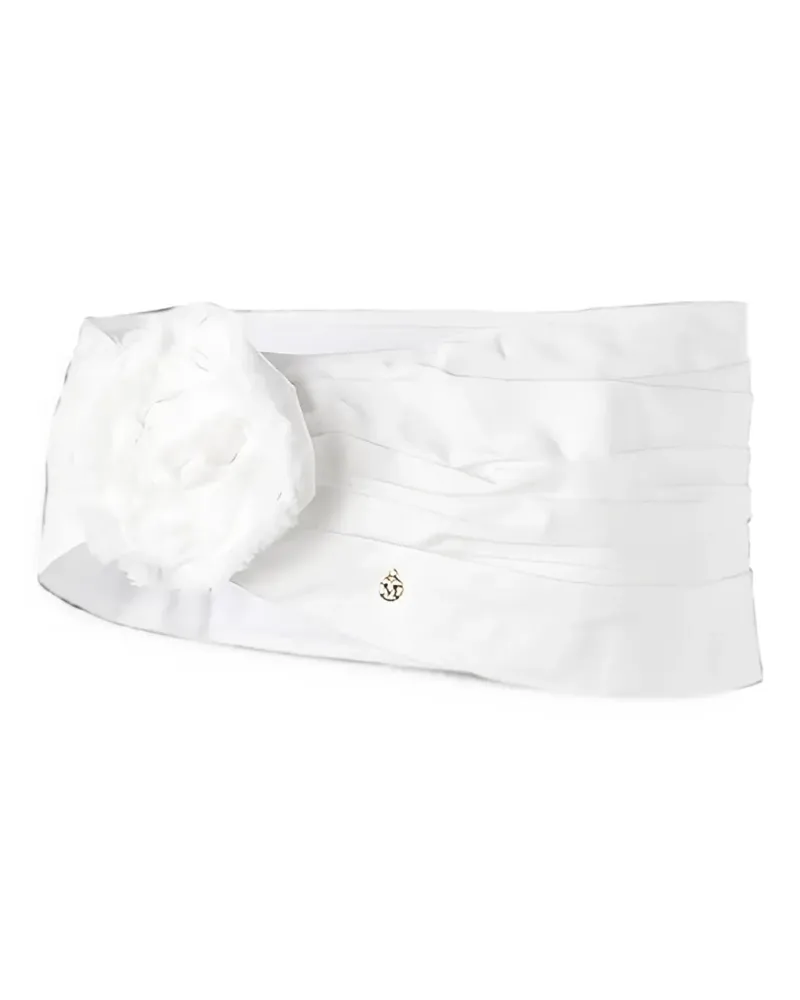 Maison Michel Hiromi flower-detail headband - Weiß Weiß