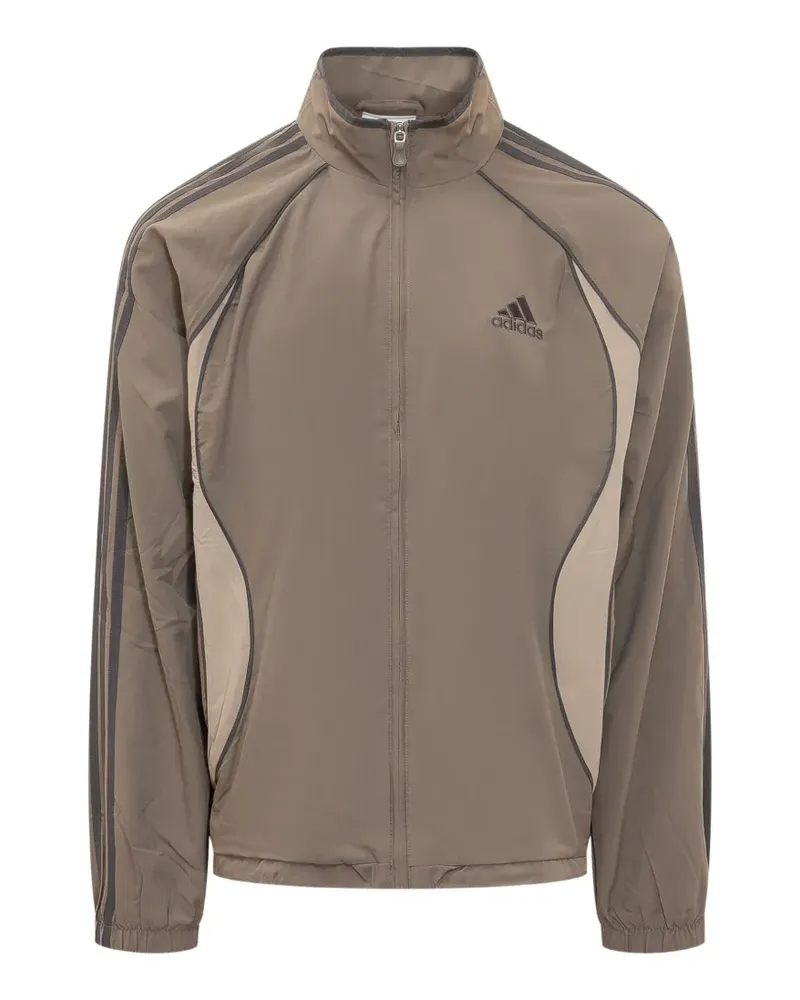 adidas logo-detail jacket - Braun Braun
