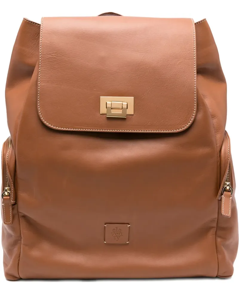 Eleventy Rucksack mit Klappenverschluss - Braun Braun