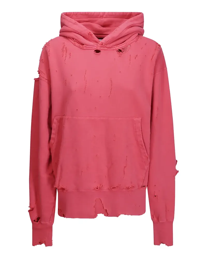 KURO More Damage distressed washed hoodie - Rot Rot