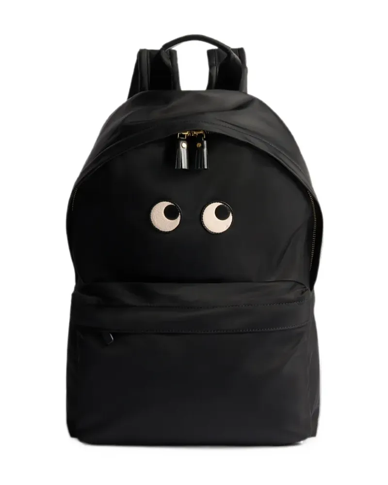 Anya Hindmarch Eyes Rucksack aus regeneriertem Econyl®-Nylon in Schwarz Schwarz