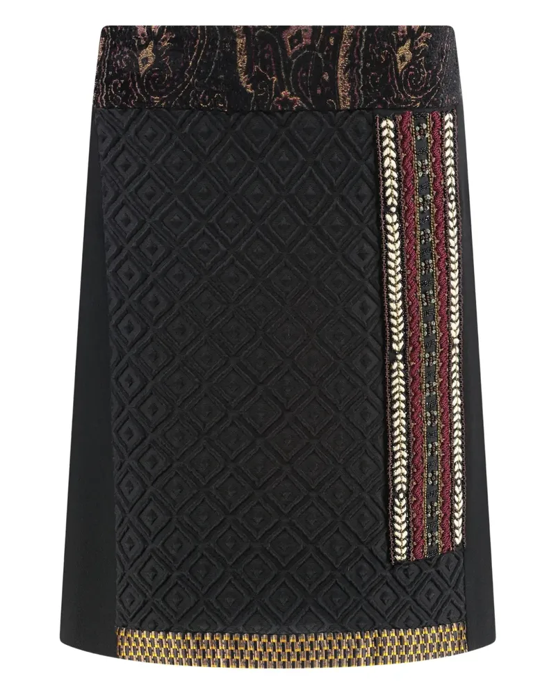 Etro Jacquard-Wickelrock - Schwarz Schwarz