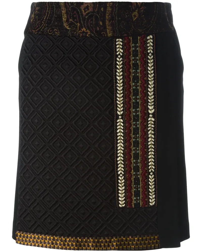 Etro Jacquard-Wickelrock - Schwarz Schwarz
