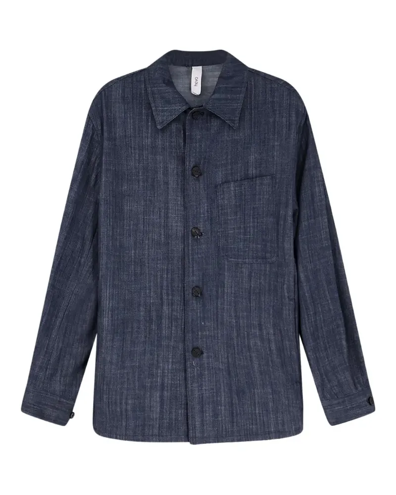 Hevò Bari patch-pocket long-sleeve shirt jacket - Blau Blau