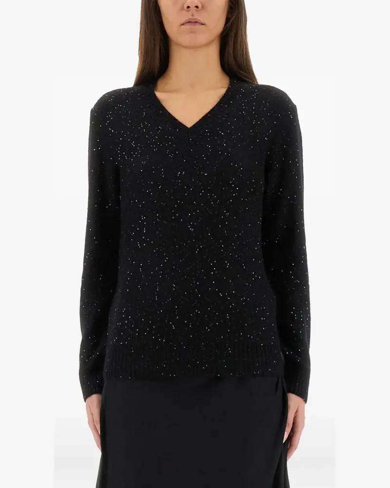 Fabiana Filippi V-neck embellished sweater - Schwarz Schwarz