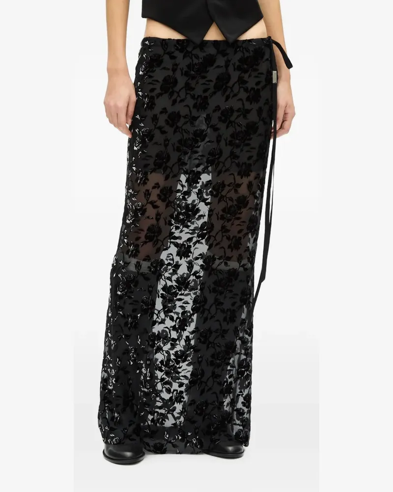 Ann Demeulemeester Eveline Maxirock - Schwarz Schwarz