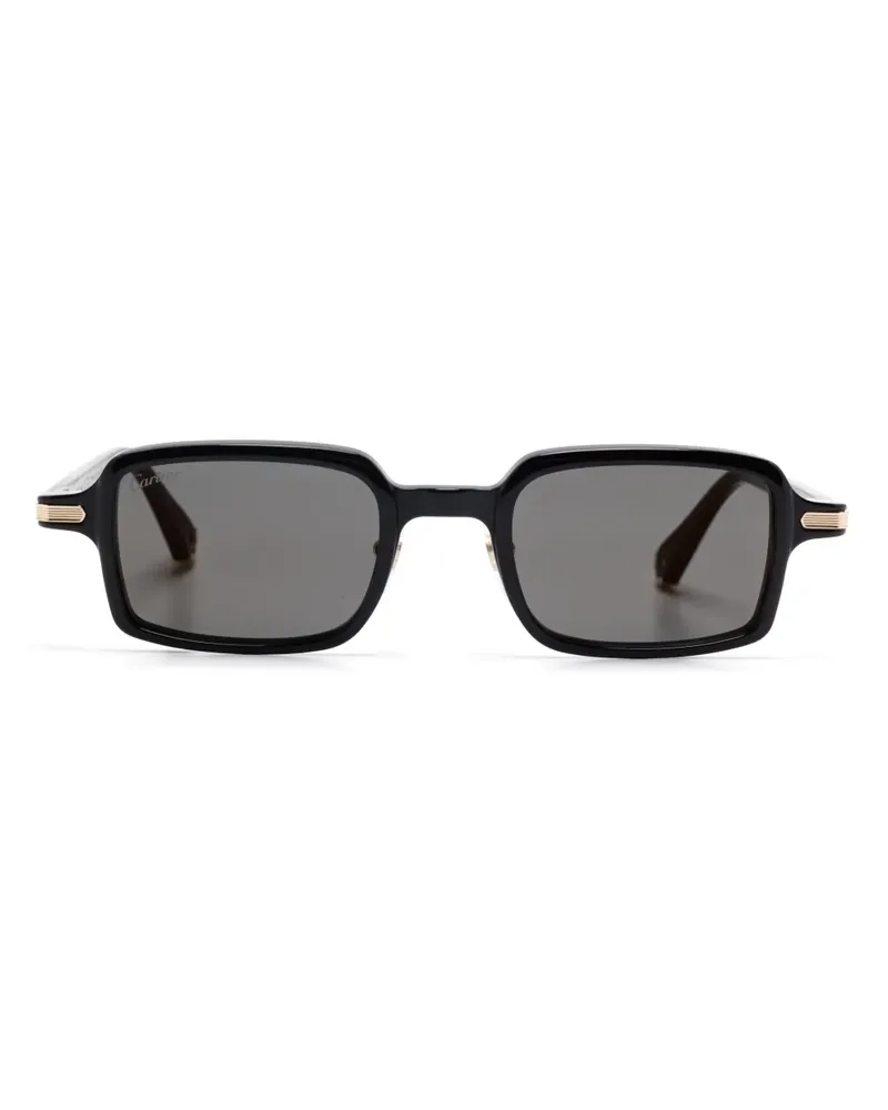Cartier Sonnenbrille mit eckigem Gestell - Schwarz Schwarz