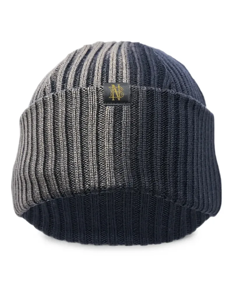 Comme des Garçons x Batoner ribbed-knit beanie hat - Blau Blau