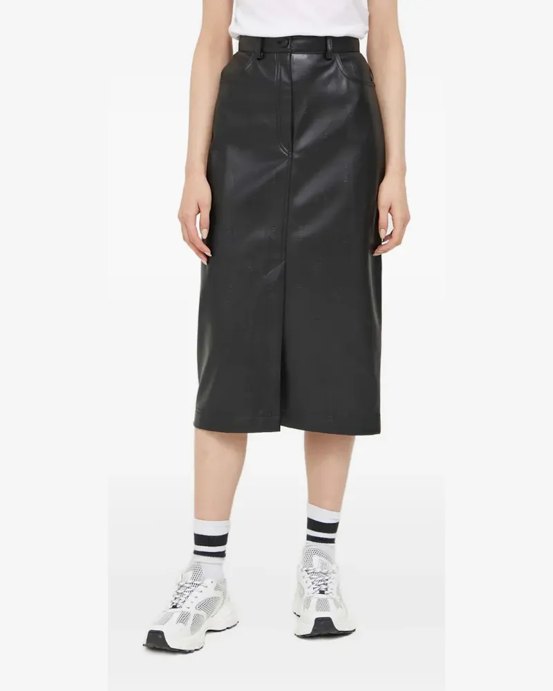 HUGO BOSS Midirock mit Gürtel - Schwarz Schwarz