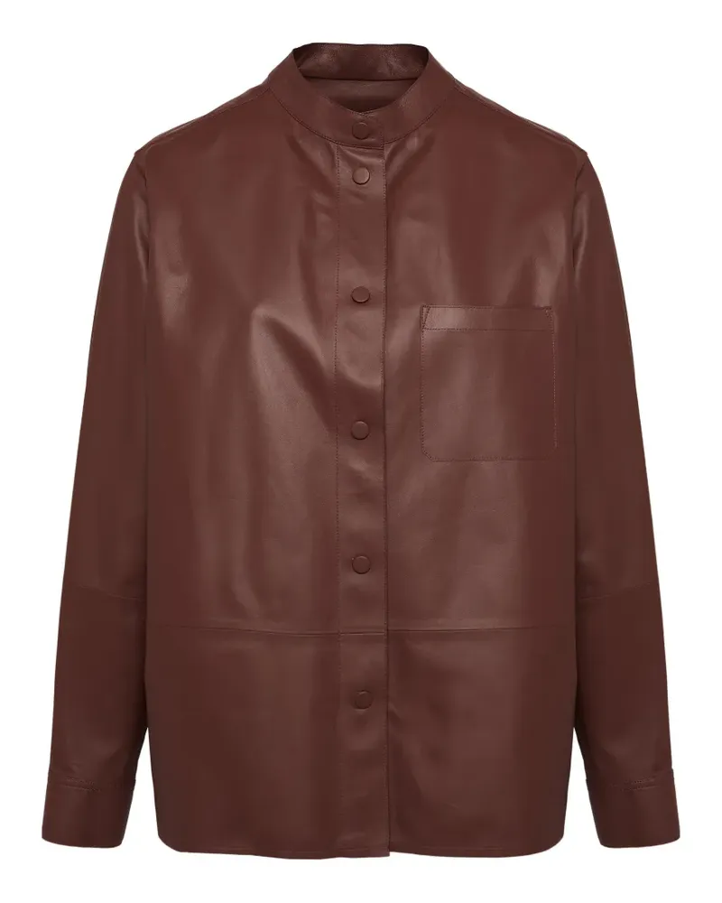 Yves Salomon Supple Hemd aus Lammleder - Braun Braun