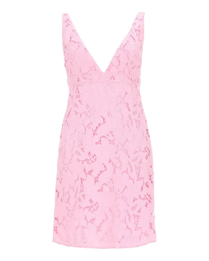 Michael Kors floral-lace V-neck mini dress - Rosa Rosa