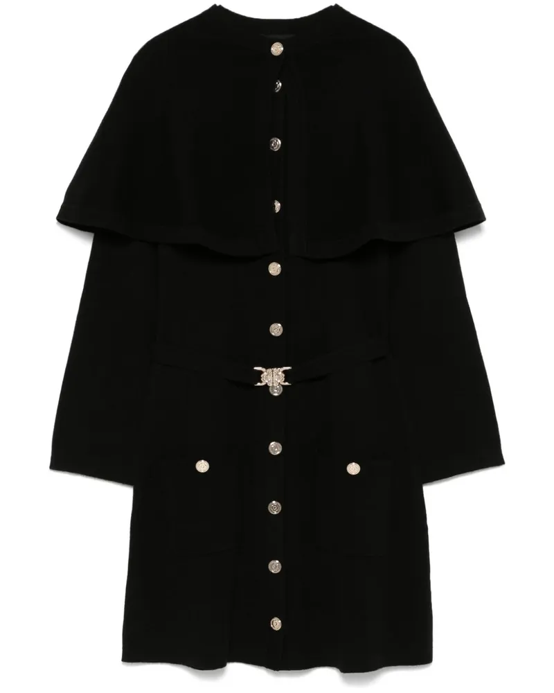 Maje Gestricktes 2-in-1 Cape-Kleid - Schwarz Schwarz