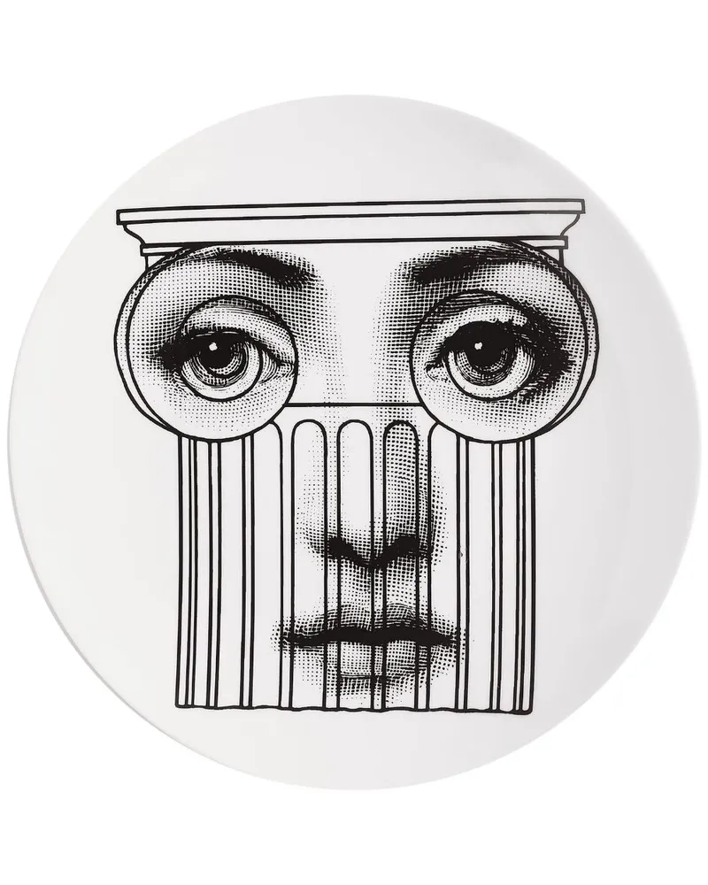 Fornasetti Tema e Variazioni n278 Wandteller 26cm Weiß