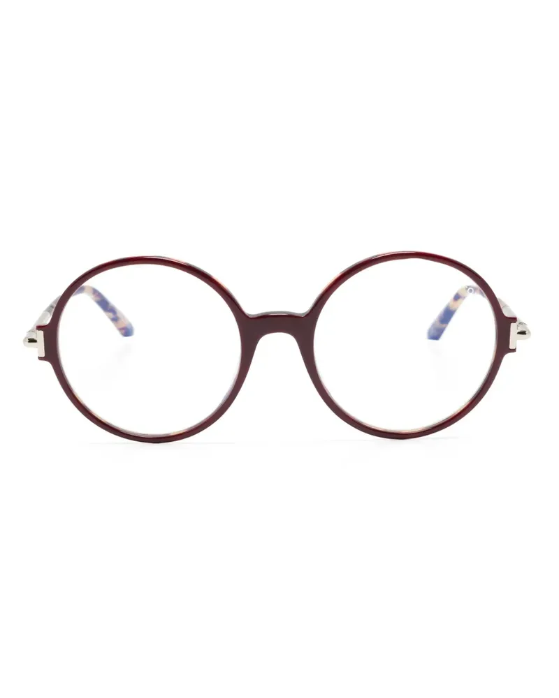 Tom Ford FT5914B Brille mit rundem Gestell - Braun Braun