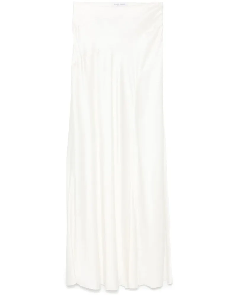 Alberta Ferretti Rock aus Satin - Weiß Weiß