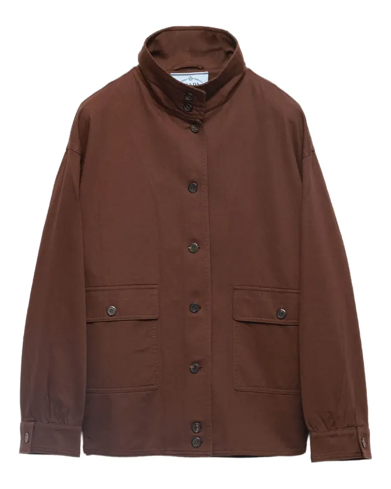 Prada Hemdjacke aus Gabardine - Braun Braun