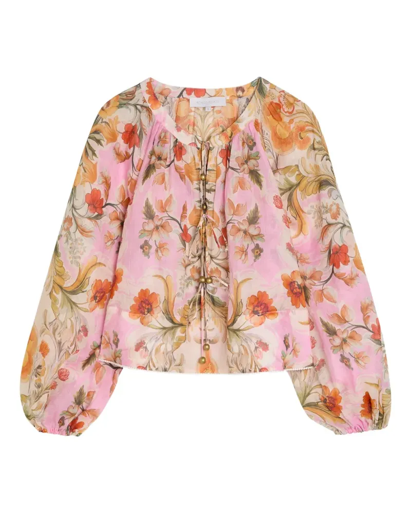 Borgo De Nor Henri floral-print long-sleeve blouse - Violett Violett