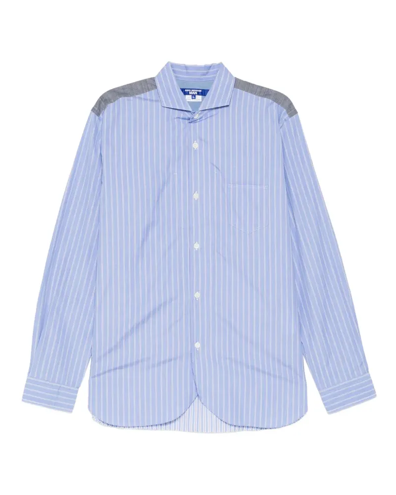 Junya Watanabe contrast-striped shirt - Blau Blau