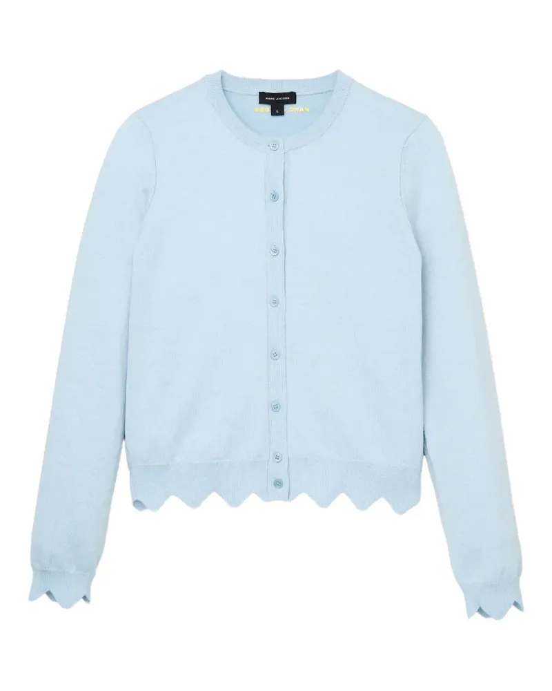 Marc Jacobs scallop-trim cardigan - Blau Blau