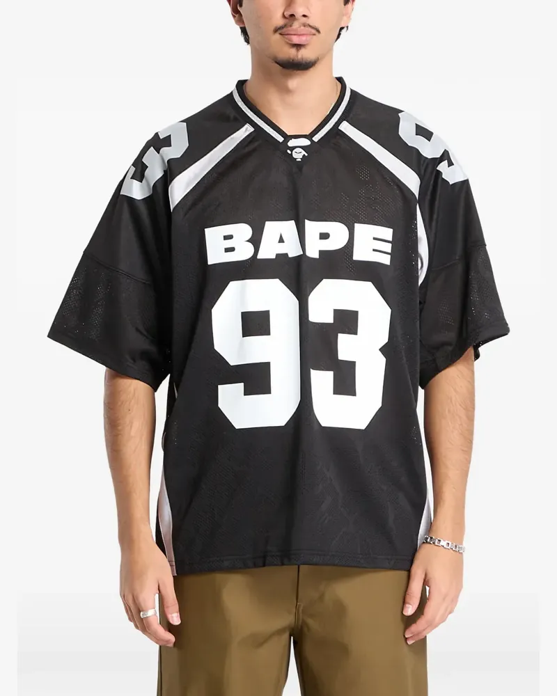 BAPE Line Camo jacquard T-shirt - Schwarz Schwarz