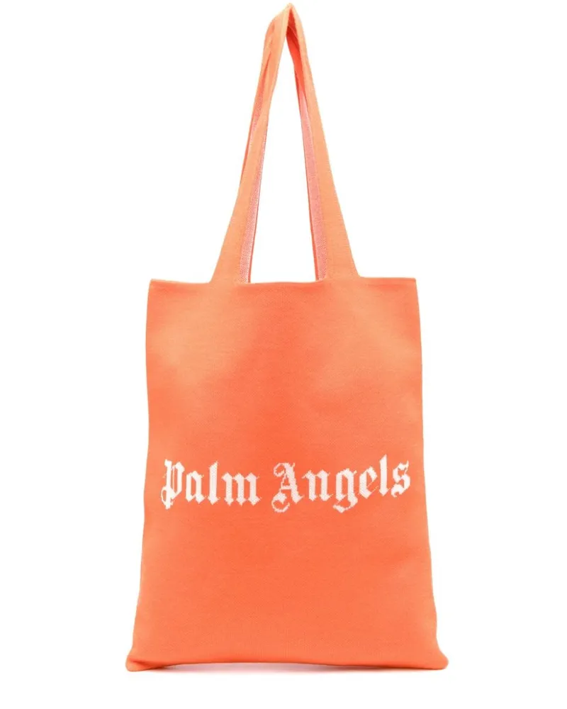 Palm Angels Shopper mit Logo-Print - Orange Orange