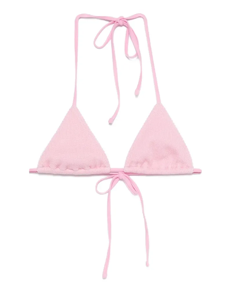Frankies Bikinis Nick tie-detail bikini top - Rosa Rosa