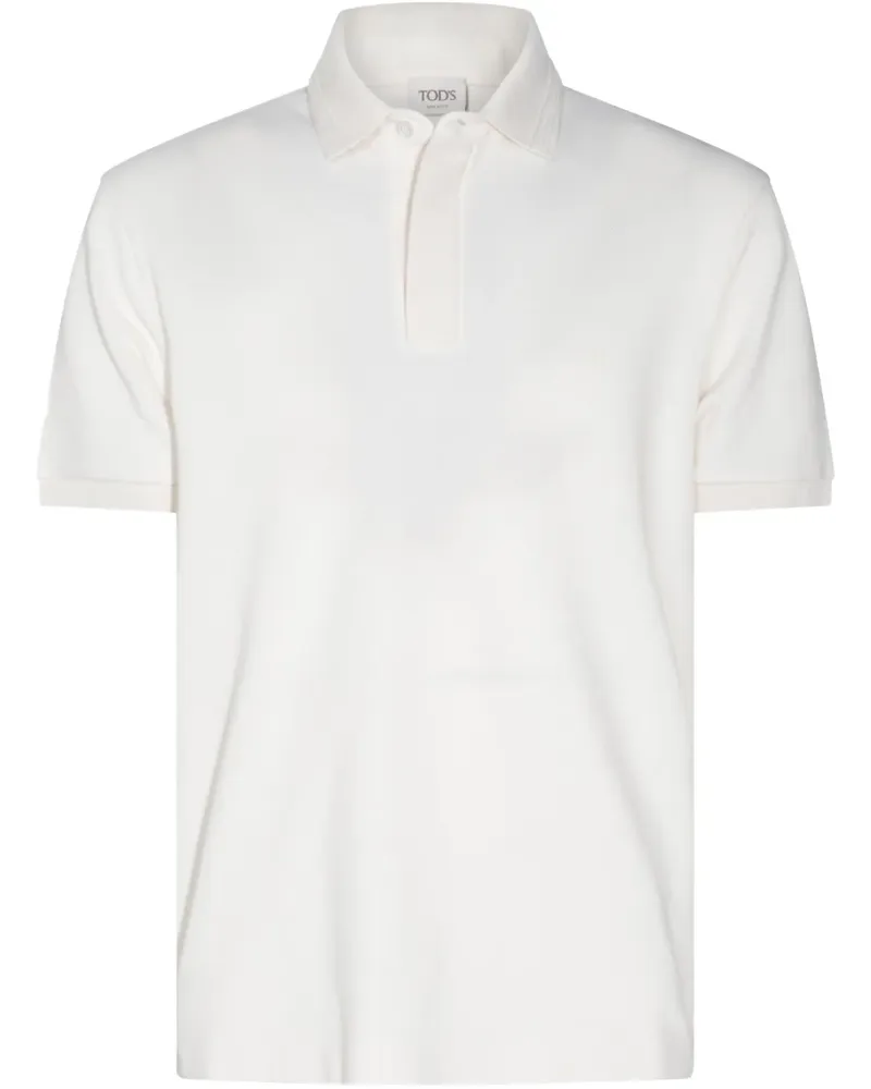 TOD'S Poloshirt mit Logo-Stickerei - Weiß Weiß