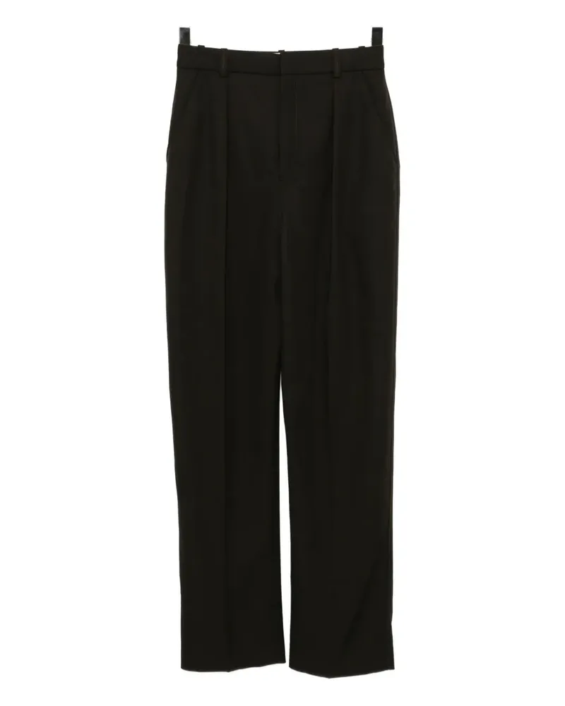 Christophe Lemaire pleated straight-leg trousers - Braun Braun