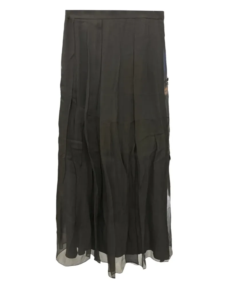 Brunello Cucinelli Midirock mit Falten - Schwarz Schwarz