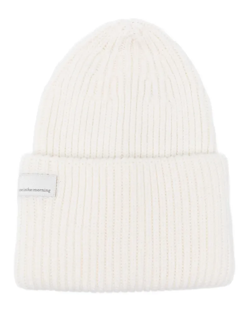 nine:inthe:morning ribbed wool beanie - Nude Nude