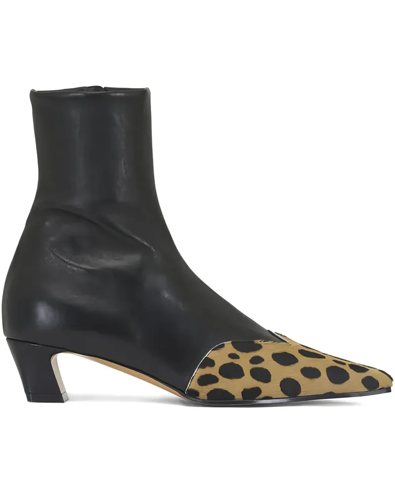 KHAITE Nevada Stiefel mit Hyänen-Print 40mm - Schwarz Schwarz
