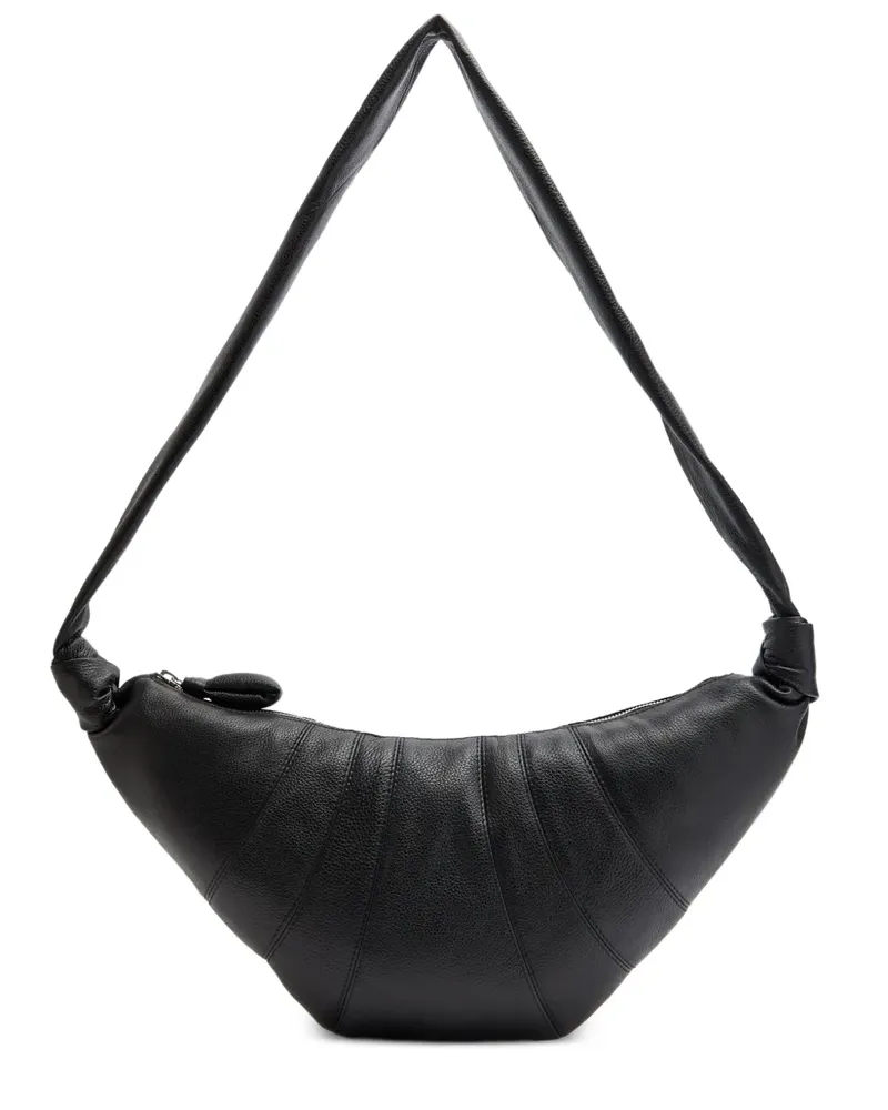 Christophe Lemaire Mittelgroße Croissant Schultertasche - Schwarz Schwarz