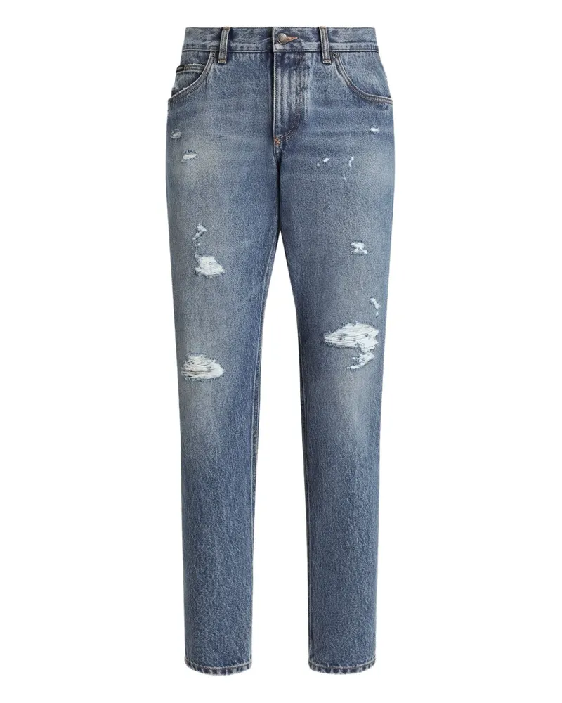 Dolce & Gabbana Jeans im Distressed-Look - Blau Blau