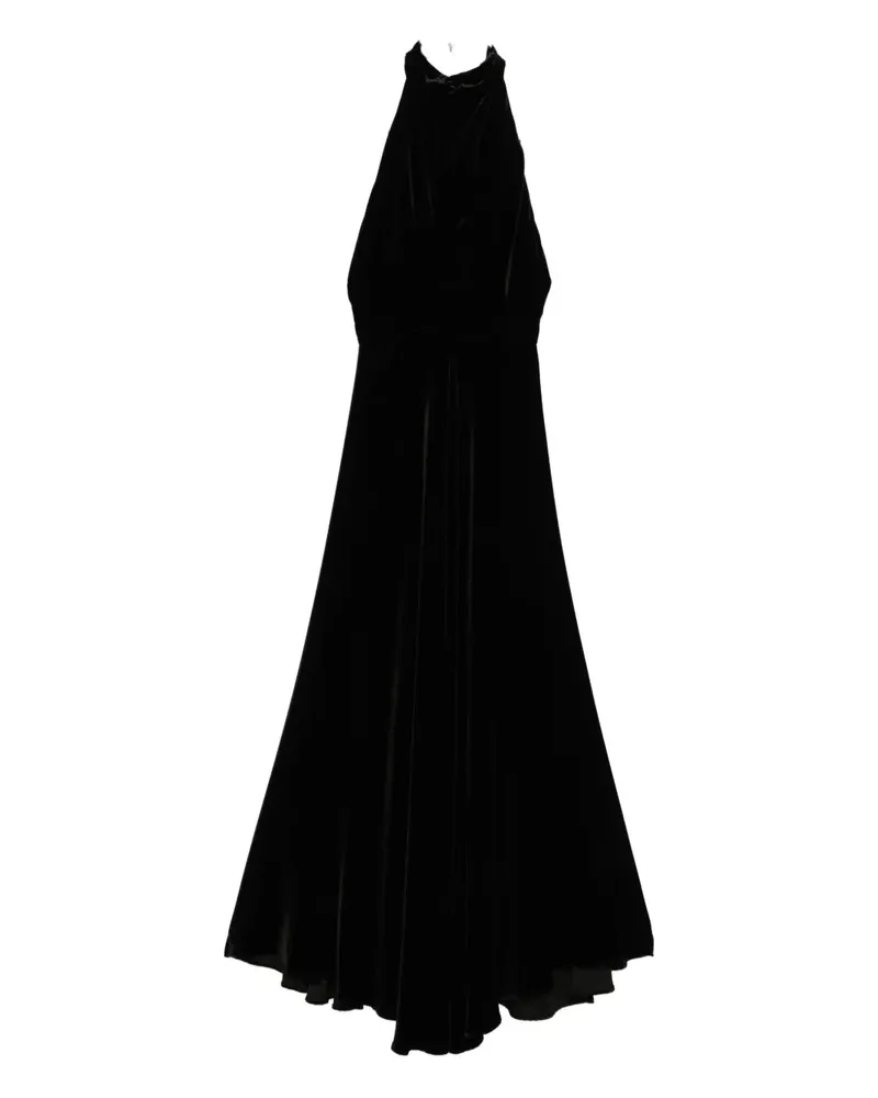 Raquel Diniz Neckholder-Kleid aus Samt - Schwarz Schwarz