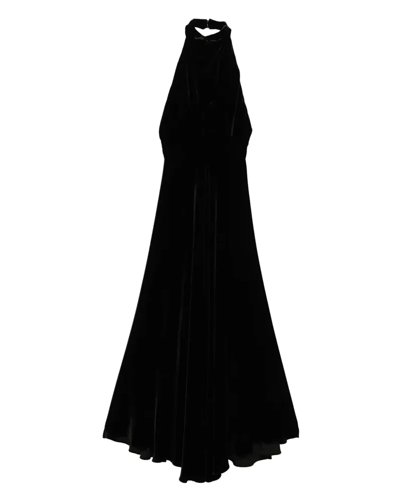 Raquel Diniz Neckholder-Kleid aus Samt - Schwarz Schwarz