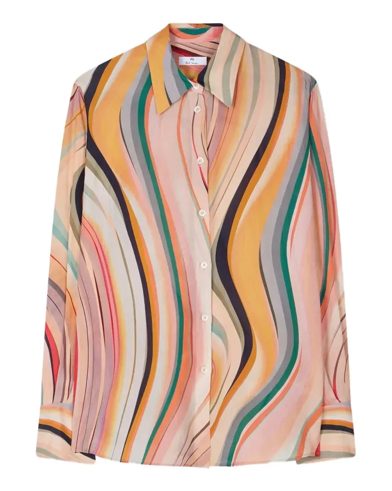 Paul Smith Hemd mit Swirl-Print - Orange Orange